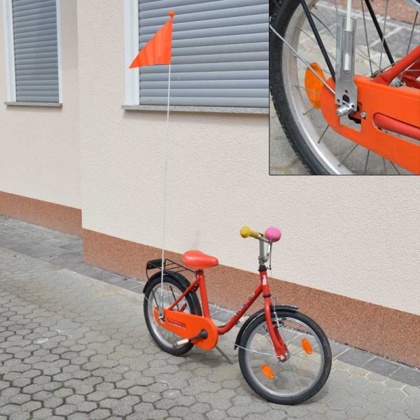 Fahrrad-Wimpel Sicherheitswimpel Fahne Fähnchen Flagge 0,75 & 1,5m orange Wimpel