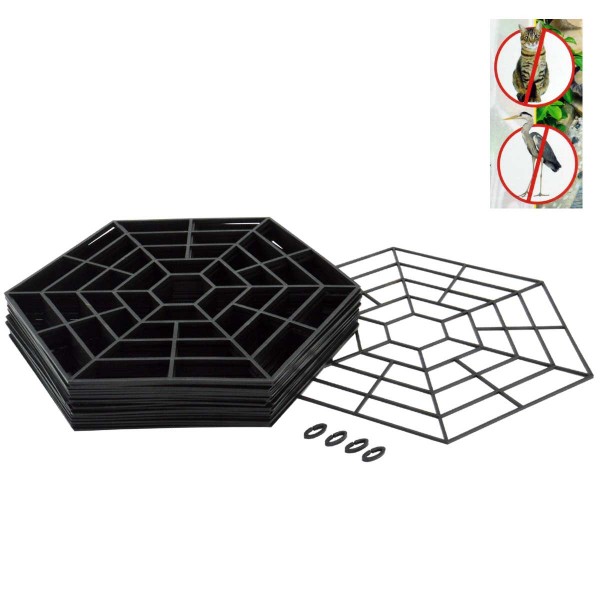 Kinzo Teichschutz-Gitter Set Gartenteich-Schutz Reiher-Schutzgitter Teichnetz