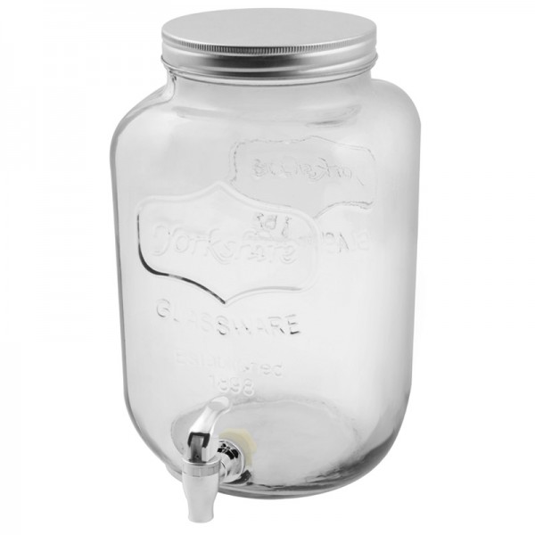 XXL 8L Getränkespender Wasserspender Dispenser Glas Behälter mit Zapfhahn