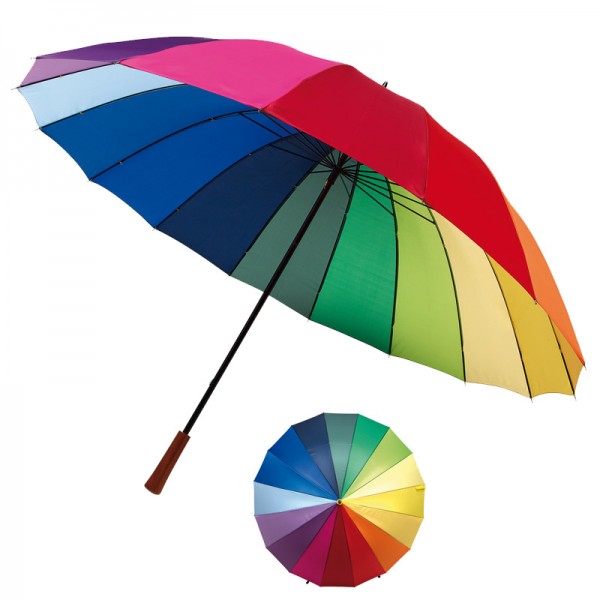 Regenschirm Regenbogen Partnerschirm Stockschirm Golfschirm Schirm bunt XL 131cm